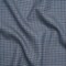 1 Yard Blue Navy and Gray Tattersall Check Wool Blend Twill Suiting Fabric 59 inch Width